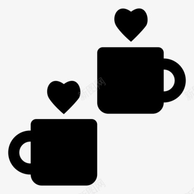 茶杯咖啡杯最爱的茶图标图标