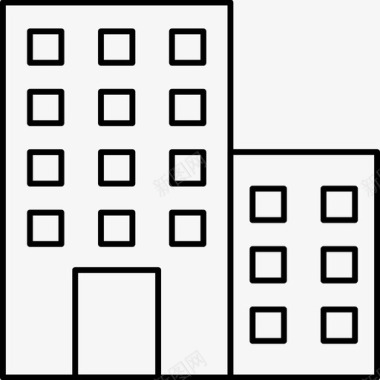 金日成广场建筑公寓办公室图标图标