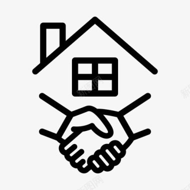 房地产协议交易图标图标