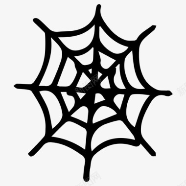 蜘蛛网涂鸦蜘蛛图标图标