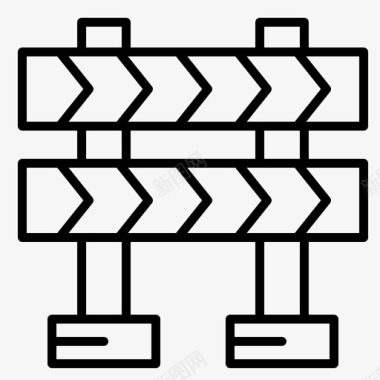 路障屏障建筑图标图标