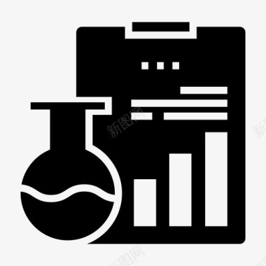 报告矢量图实验化学剪贴板图标图标