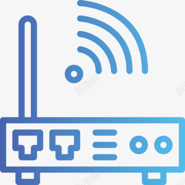 素材66路由器技术66渐变图标图标
