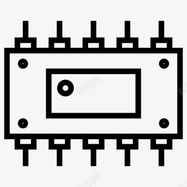 比较器ic芯片电子元件图标图标