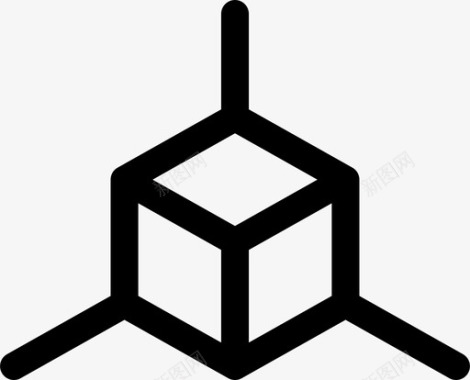 阅读角对象角立方体图标图标