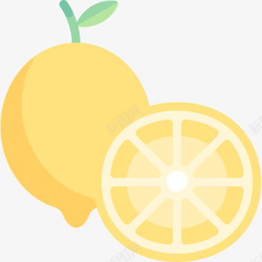 柠檬水果和蔬菜15扁平图标图标