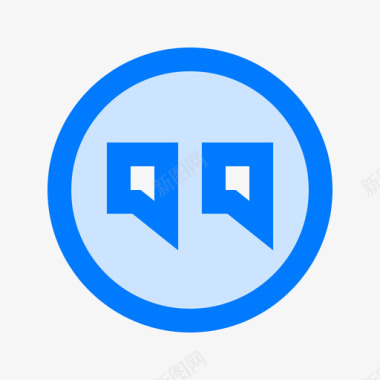 Hangouts社交媒体101蓝色图标图标
