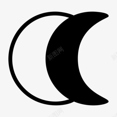 月亮睡觉时间月蚀图标图标