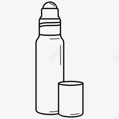 玻璃滚筒瓶除臭剂香水瓶图标图标