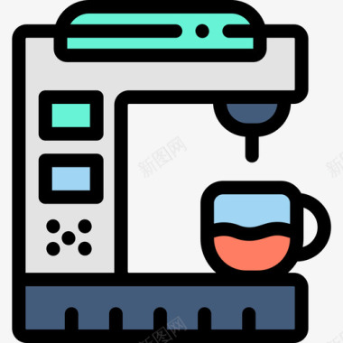 榨汁机榨汁机电子45线性颜色图标图标
