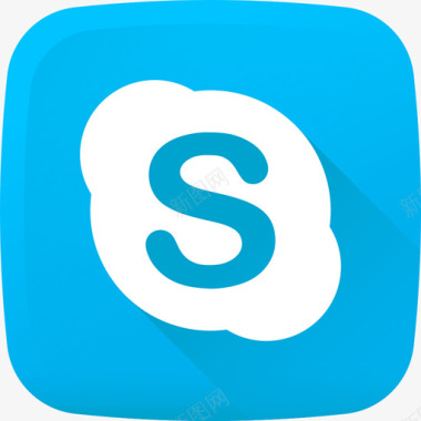 Skype社交媒体徽标3彩色图标图标