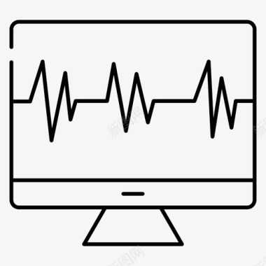 电脑显示屏幕脉冲节拍lcd图标图标