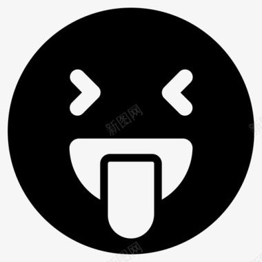 疯狂的脸表情吐舌头表情图标图标