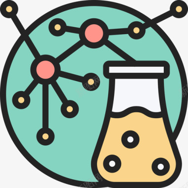 化学练习烧瓶生物化学12线性颜色图标图标