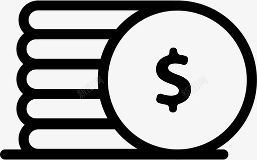 财富比重储蓄硬币钱图标图标