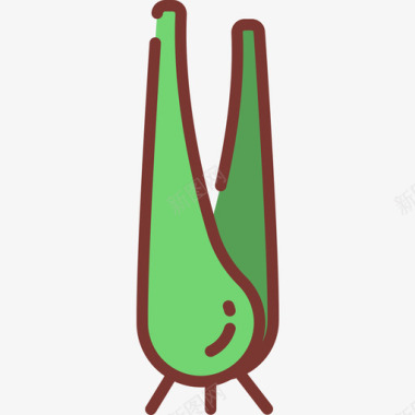 柠檬草柠檬草纯素2线性颜色图标图标