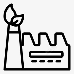 工厂减少浪费生态工厂建筑能源图标高清图片