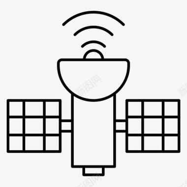 PCB线路卫星天线通信图标图标