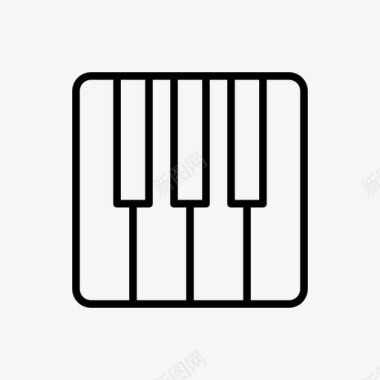 乐器标识钢琴乐器键盘图标图标