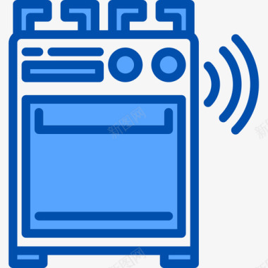 炉灶厨房64蓝色图标图标