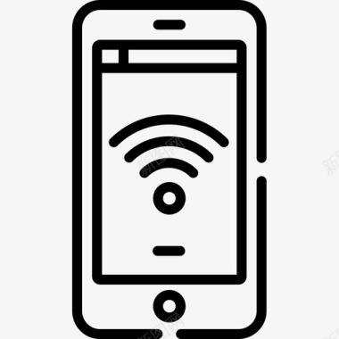 WIFI标贴Wifi通信122线性图标图标