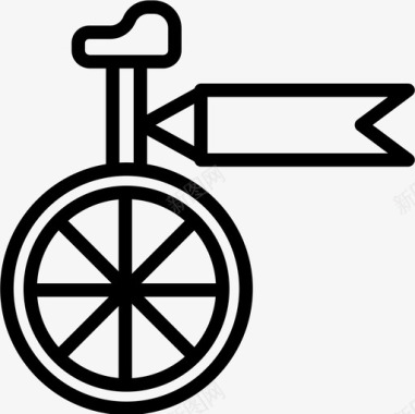 马戏团自行车马戏团50直线型图标图标