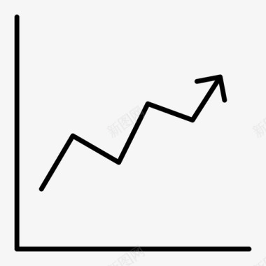 多彩图表增长箭头图表图标图标