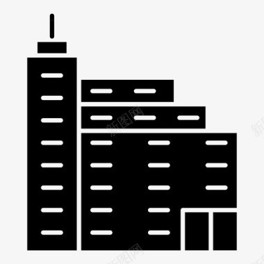 塔楼建筑办公楼图标图标