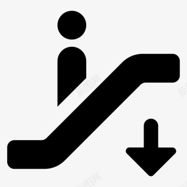 运输自动扶梯电动楼梯电梯图标图标