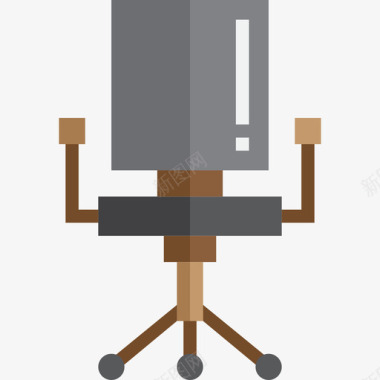 椅子办公用品3扁平图标图标
