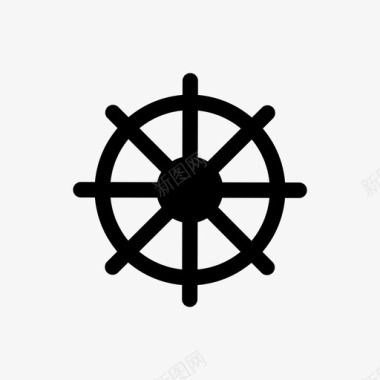 方向盘航海航运图标图标