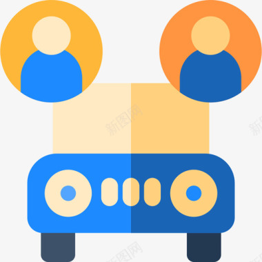 公共交通标识汽车公共交通3扁平图标图标