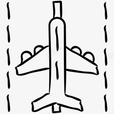 着陆飞机机场图标图标