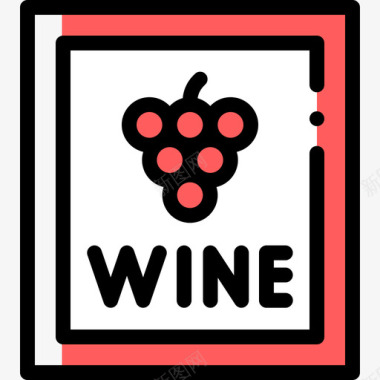标签葡萄酒7颜色遗漏图标图标