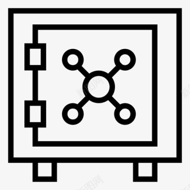 储物柜保险库储物柜保护图标图标