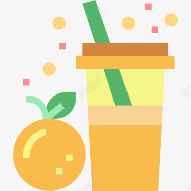 橙汁饮料22无糖图标图标