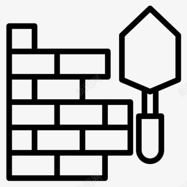 砖墙背景图案图片砖墙建筑101直线图标图标