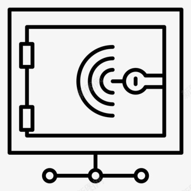 保险标志保险箱网络保护图标图标
