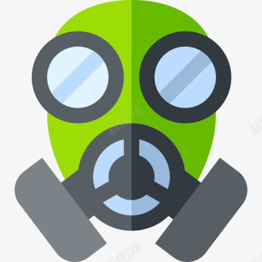 面具防毒面具核能16扁平图标图标