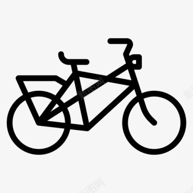 老式自行车自行车交通工具图标图标