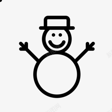 冬天的雪人雪人圣诞节冬天图标图标