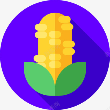 玉米水果和蔬菜37扁平图标图标