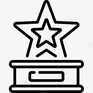 奖杯奖励徽章3直线型图标图标
