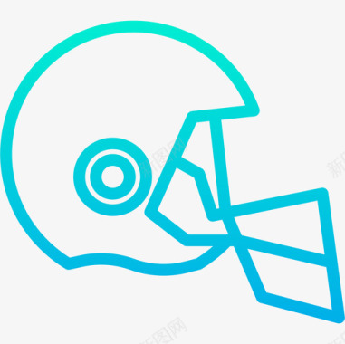 橄榄球头盔运动和游戏11梯度图标图标