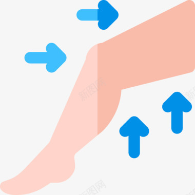 腿部整形手术9扁平图标图标