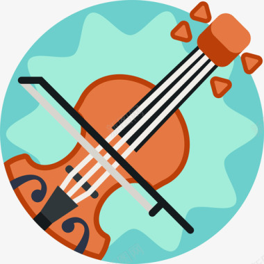 小提琴音乐95平调图标图标