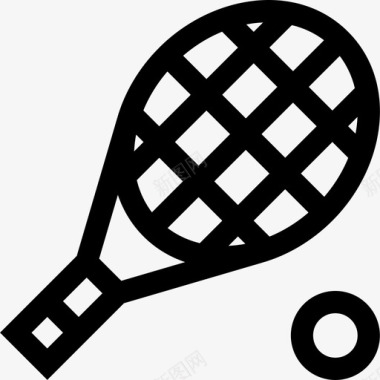 购物中心网球购物中心16直线型图标图标