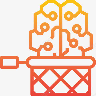 智能人工人工智能大脑概念6梯度图标图标