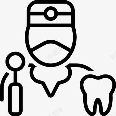 牙医医疗保健专家图标图标