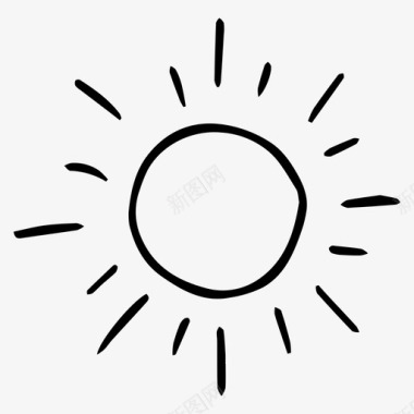 天气太阳涂鸦夏天图标图标